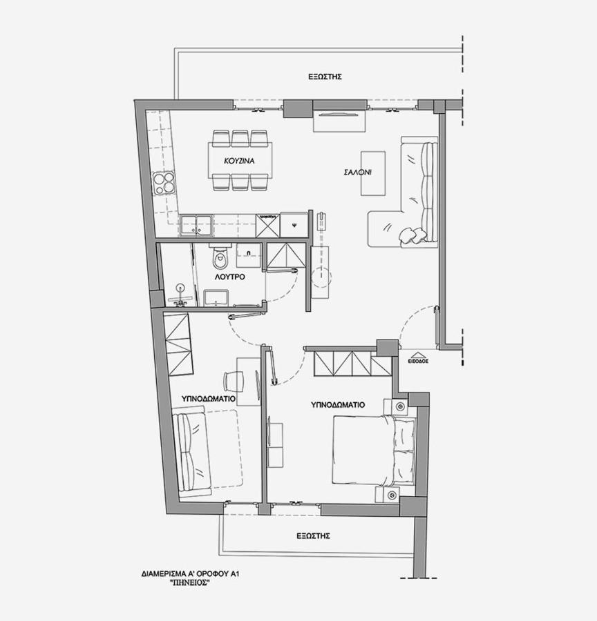 La Larissa Luxury Apartments Peneus Eksteriør bilde